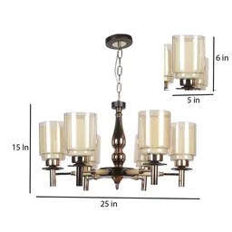 eliante by jainsons lights Gold & Brown Iron Chandelier image 4