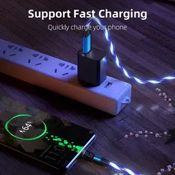 Viraan Power Sharing Cable 5 A 1 m 3 in 1 Fast Charging Data Cable Magnetic Android iOS image 5