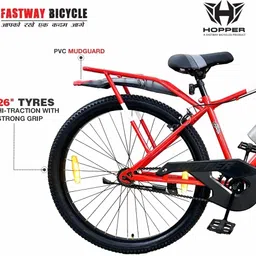 fastway bicycle HOPPER JETPRO IBC 26T M.RED, WITH 90% ASSEMBLED 26 T (inch) Road Cycle image 4