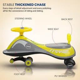 baybee Magic Swing Car for Kids Twister Push Ride on Toy for Baby Car, Lights & Music Rideons & Wagons Non Battery Operated Ride On image 3