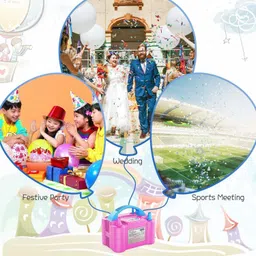 seaspirit Two Nozzles High Power Electric Balloon Inflator Air Pump for Wedding Party Balloon Pump image 5