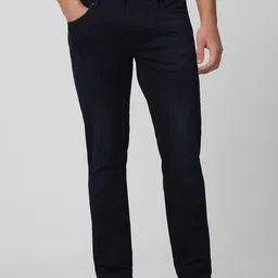 mufti Men Slim Mid Rise Dark Blue Jeans-picture-21