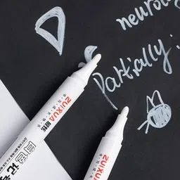 arrolliant White Waterproof Quick-drying Oil-based Rubber Glass Plastic Ceramic Marker Pen image 3