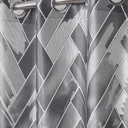 home sizzler 213 cm (7 ft) Polyester Semi Transparent Door Curtain (Pack Of 2) image 2