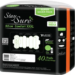 staysure COMFORT XXL OVERNIGHT 40PADS Sanitary Pad image 2