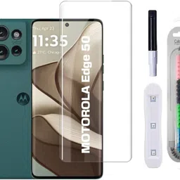 Gorilla Cases Edge To Edge Tempered Glass for Motorola Edge 50, Motorola Edge 50 (Premium Technology UV Glass With Installation Kit , Cable Protector)-picture-22