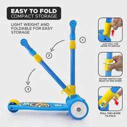 right search 3-Wheel Kids Scooter with Adjustable Handlebar PU Wheel image 3