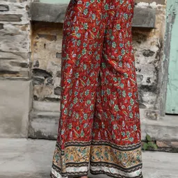 kotty Women Regular Fit Multicolor Polyester Trousers image 4