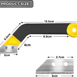 helmik Tile Grout Remover Tool with 4 Blades | Tile Gap & Joint Cleaner | Grout Scraper Lever Tool image 2