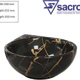 SACROZ CORNER BLACK GOLD BASIN MS-2101 Corner Basin image 4