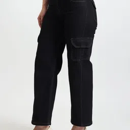 tyffyn Women Boot-Leg High Rise Black Jeans-picture-13