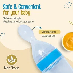 jmdonlinestore Feeding Spoon with Squeezy Food Grade Silicone Feeder Bottle - BPA-free plastic image 4