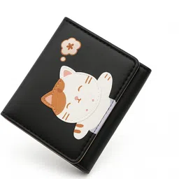 Women Casual Black Genuine Leather Wallet-image-21
