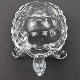tortoise show piece Crystal Tortoise in Plate-for home and office decor Decorative Showpiece - 5 cm image 3
