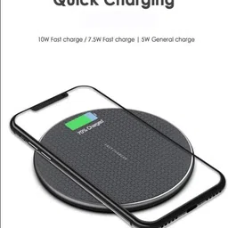Mr fix Black 10W Wireless Fast Charging Pad Pack of 2 Charging Pad image 3