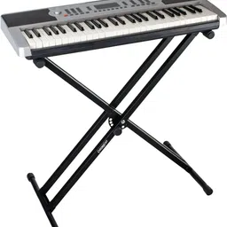 intern Adjustable Keyboard Stand Double Braced X Style Piano Stand with Locking Straps Double Braced Keyboard Stand image 2