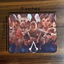 whitebrothers Premium Assassin’s Creed Themed Mouse Pad (9 x 7.5 Inches) | Smooth Surface Non Slip Base Dual Sided Mousepad image 2