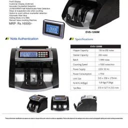 eurovesion EVS-1200VM Note Counting Machine image 2
