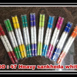 SticksKart Heavy Sankheda Multicolor Dandiya Sticks-Pack of 2 Pair, 4 Sticks| Dandia Sticks image 1