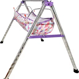 SUPER AJANTA STANLESS STEELROUND BABY CRADLE YOGI 112 [PURPEL] image 2