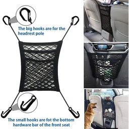 idona creation 3 Layer Car Mesh Organizer Car Multi Pocket image 3