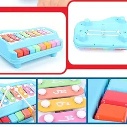 hara enterprice 2 in 1 Piano Xylophone Toy for Toddlers,8 Multicolored Keyboard Piano image 3