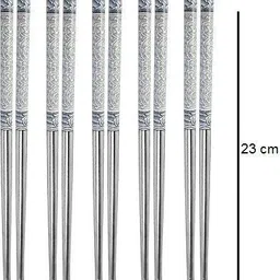 shopvee Eating Stainless Steel Korean, Chinese, Japanese Chopstick image 5