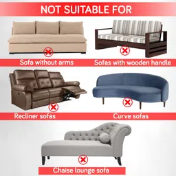 hokipo Polyester 3 Seater Sofa Geometric Cover image 4