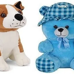 mhk Blue Cap & Bull dog Soft Stuffed Toy - 30 cm - 18 cm-picture-25
