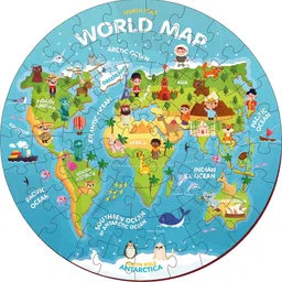 minileaves World Map Puzzles Premium Game Explore Geography,Puzzle Toy for Kids - 60 Pieces-picture-12