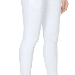 city fashion Women Regular Fit White Cotton Blend Trousers image 5