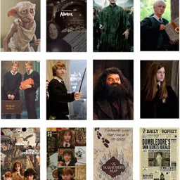exo decor Paper Harry Potter Wall Art Posters, Bohemian, Printed, 10L x 15W cm, Set of 30 | Wall Collage Kit, aesthetic posters | Room Decor Photo Collection| Posters for Room Decoration Fine Art Print image 3