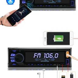 modishombre Car Radio Bluetooth Audio MP3 Player with Bluetooth Handsfree/FM/Dual USB (820S) Car Stereo image 3
