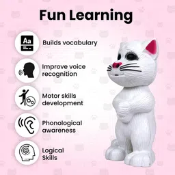 mahi zone Talking Tom Cat Toy For Kids Intelligent Speaking Repeats What You Say_T294M image 3