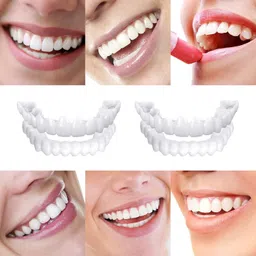 asaalay Snap-On Instant Perfect Smile Teeth Veneers Comfort Fit Flex Dentures Teeth Teeth Wipe image 4