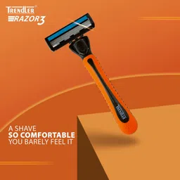 trendler 3 Blade Razor Value Pack Handle + 4 Cartridges | Quick & Comfortable Shave, Men image 3