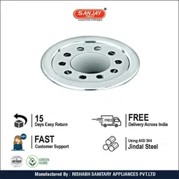 sanjay chilly Floor Stainless Steel Push Down Strainer image 5