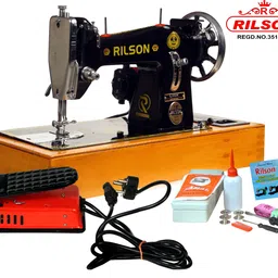 rilson SPECIAL MOTARIZED LINK MODEL SEWING MACHINE WITH WOODEN BASE AND REGULATOR Electric Sewing Machine image 2