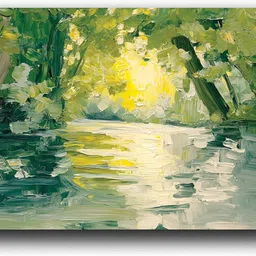 rbprinters Colorful Nature Scenery Waterproof Vinyl Sticker Poster | Modern Abstract Landscape Wall Art for Living Room & Bedroom Decor (18x12) Vinyl-picture-18