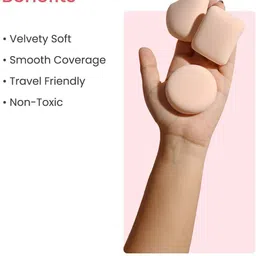 earth rhythm Triangle Makeup Powder Puff for Smooth Coverage | Soft | Travel Friendly | Pck 1 image 2