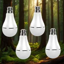 guggu Emergency Bulb 9W LED 1200mAh battery 4 hrs emergency light Pack of 3 bulbKQ490 4 hrs Bulb Emergency Light image 1