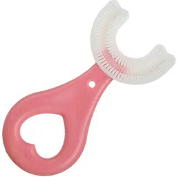 elegantstyler Soft Silicone 360 Degree U Shaped Toothbrush For Kid Baby Children Manual Extra Soft Toothbrush image 2