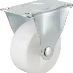 victac FIX Caster Wheels 2" White PP with Top Plate 35KG Capacity for Carts Workbench Fixed Furniture Caster image 2