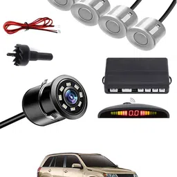 zplus Car Parking Sensors - Set of 4 with Reverse Parking Camera (Silver)-127 Safety of Passengers/Car One Alarm Kit-2209 Parking Sensor-picture-38