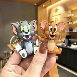 ohzen Tom and jerry imported rubber keychain heigh quality keychains_J800 Key Chain image 2