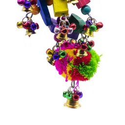 greenbirds TOYS Very Playful, Colorful & Twinkling Natural Wooden Hanging Toy Parrot Toys Cage Accessories Resting Toy Wooden Training Aid For Bird & Parrots Wooden Perch For Bird image 4