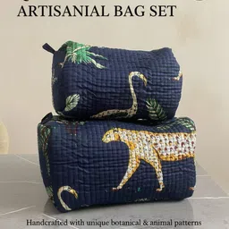 Women Blue Cosmetic Bag-image-99
