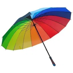 istore Umbrella Large Windproof Rainbow Color Travel Umbrella Long Handle Anti UV Sun Protection Umbrella For Rain (Men/Women) image 1