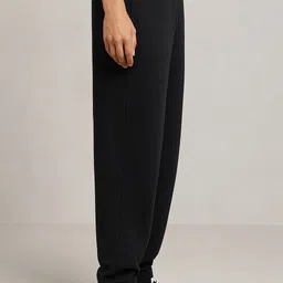 fedelta Men Relaxed Black Cotton Blend Trousers image 2