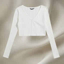 trendystar Casual Regular Sleeves Solid Women White Top image 1